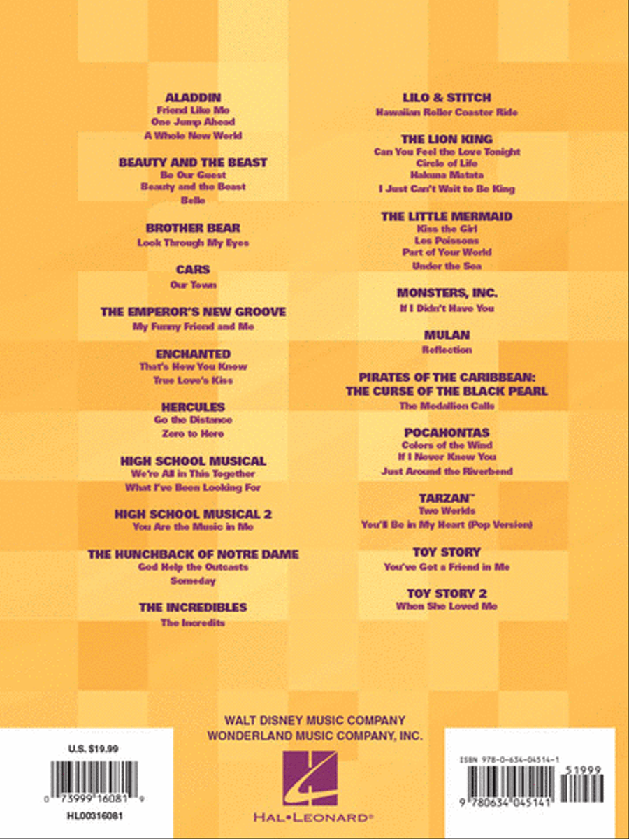 Disney Mega-Hit Movies Disney Mega-Hit Movies Piano, Vocal, Guitar scores gallery preview page 6
