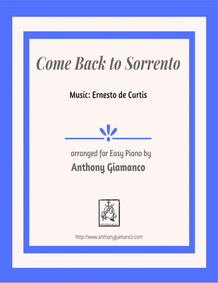 COME BACK TO SORRENTO - easy piano