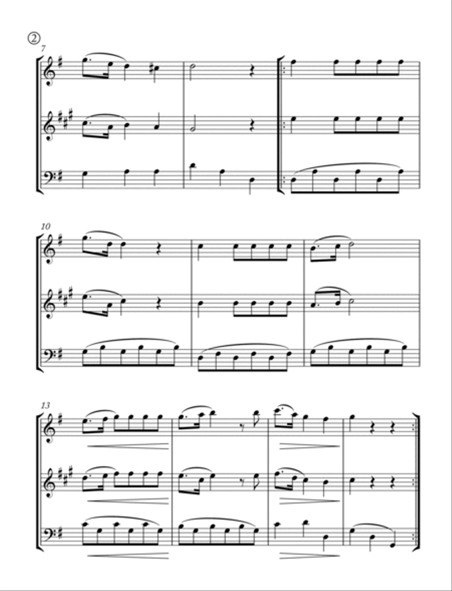 Minuet (from Don Giovanni) Woodwind Trio scores gallery preview page 2