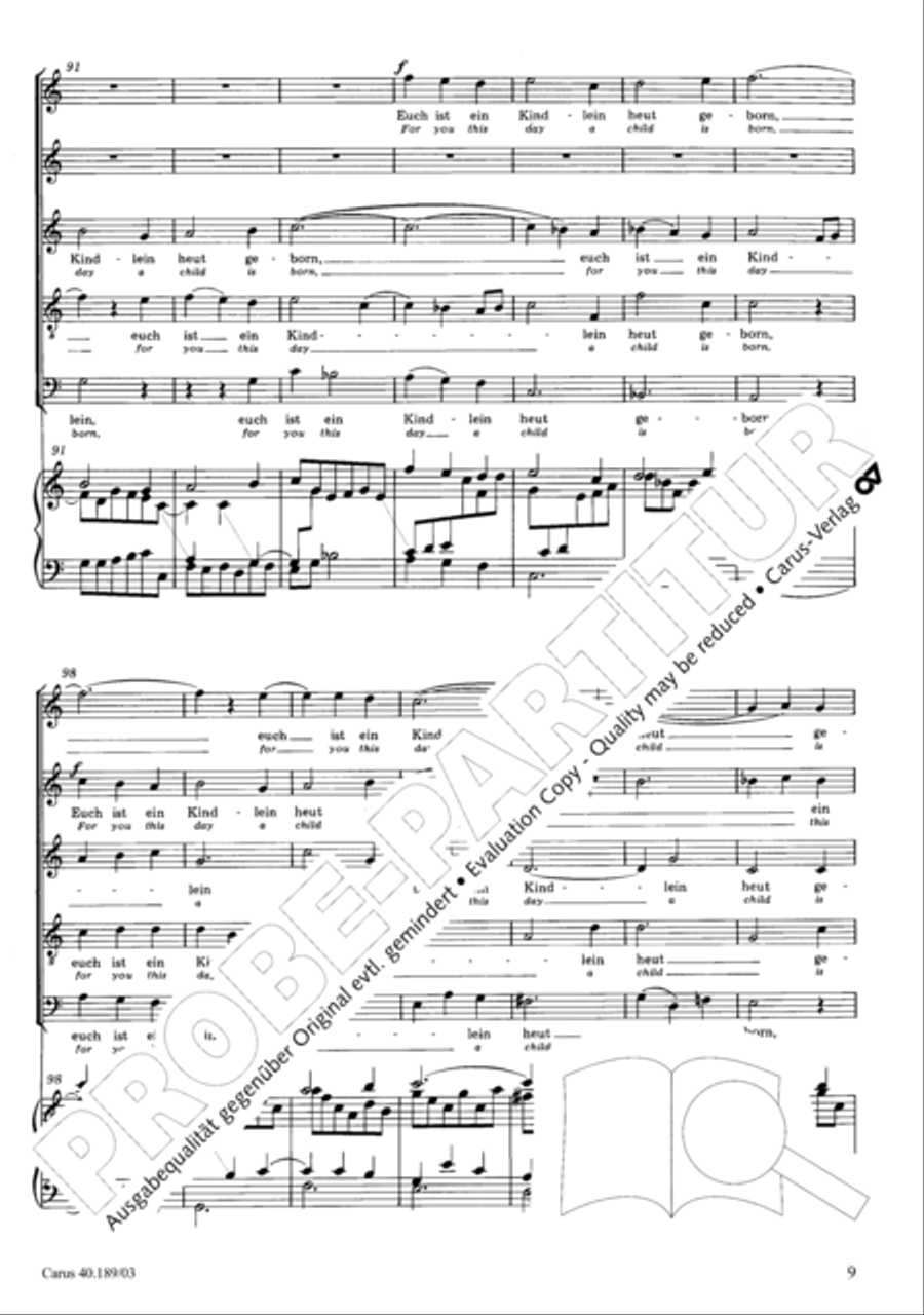 From heav'n on high (Vom Himmel hoch) SSATB scores gallery preview page 10