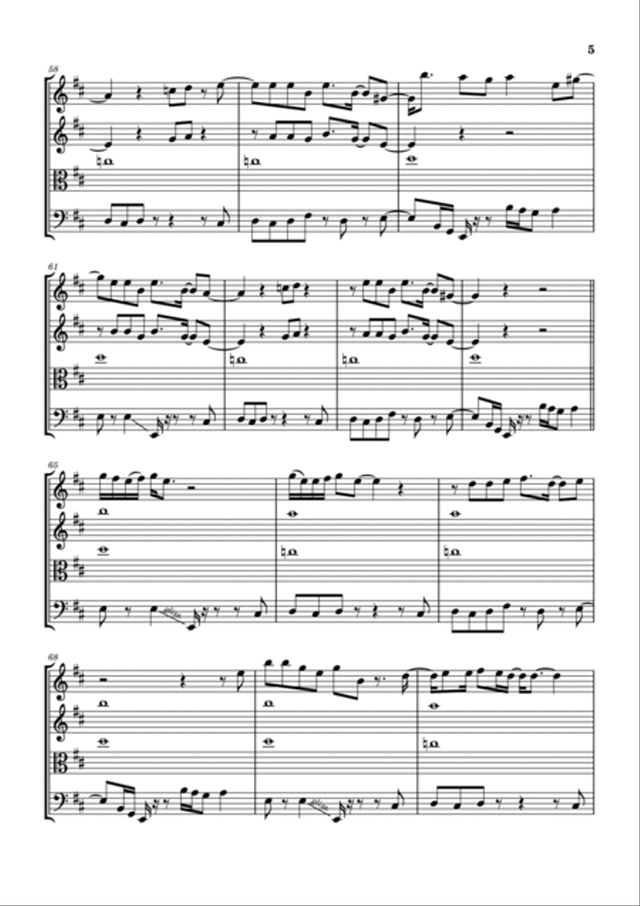 You Dropped A Bomb On Me You Dropped A Bomb On Me String Quartet scores gallery preview page 6