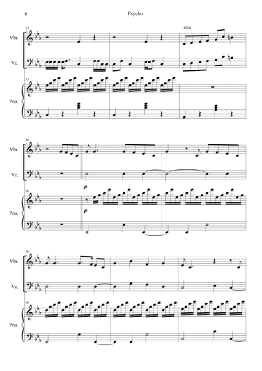 Psycho Piano Trio scores gallery preview page 6