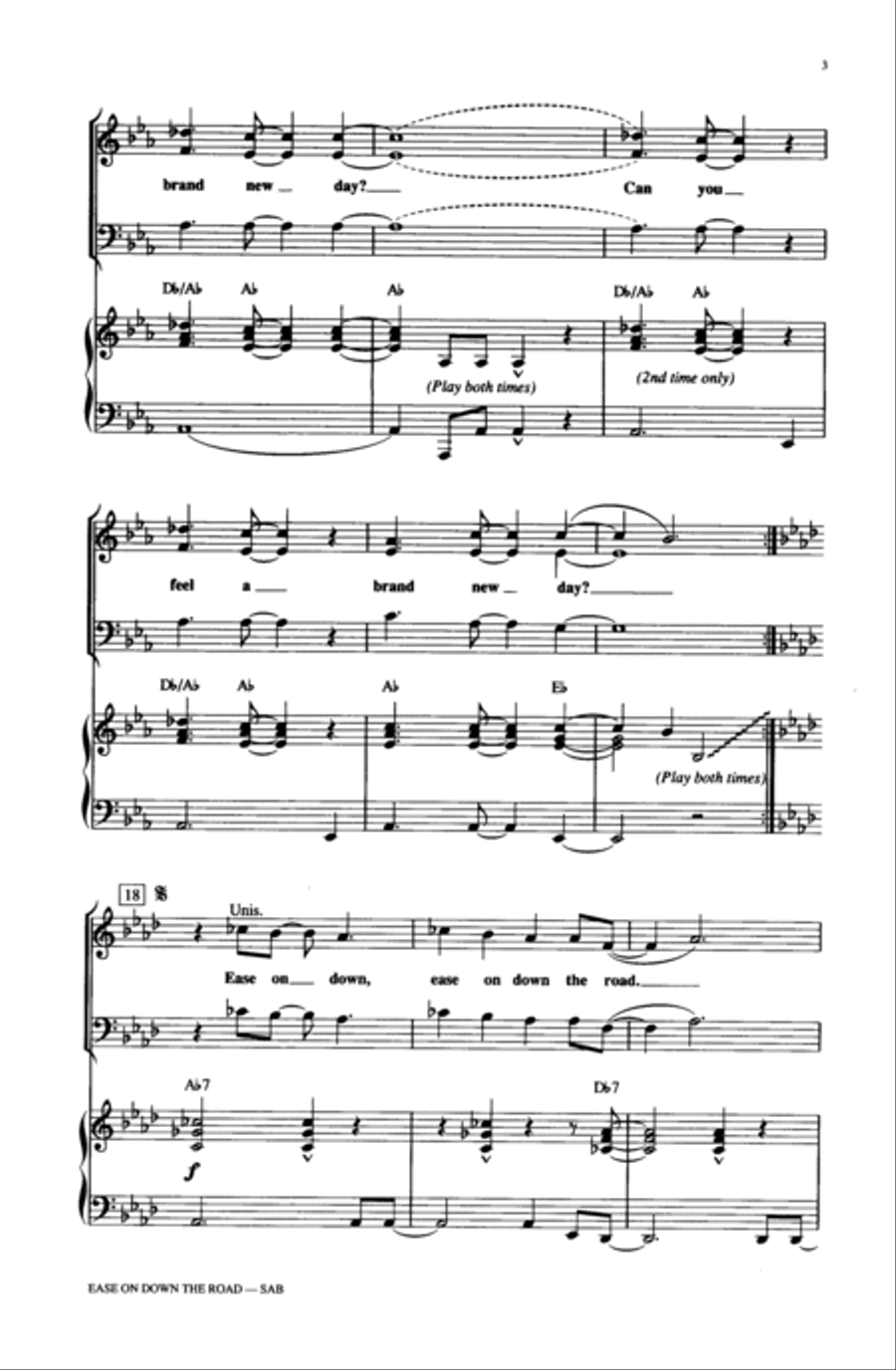 Ease on Down the Road Ease on Down the Road 3-Part scores gallery preview page 3