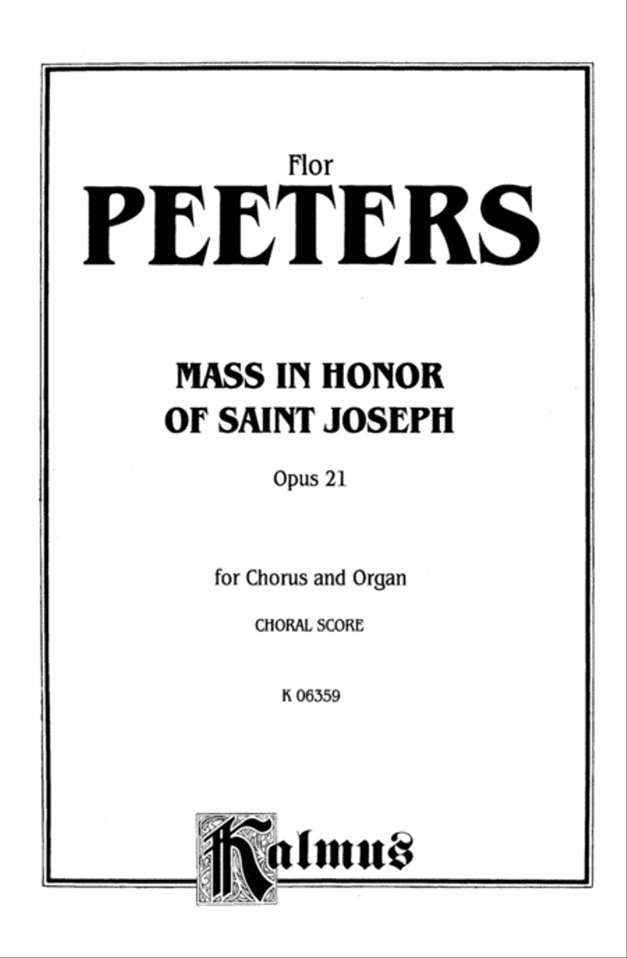 Mass in Honor of Saint Joseph, Op. 21 4-Part scores gallery preview page 2