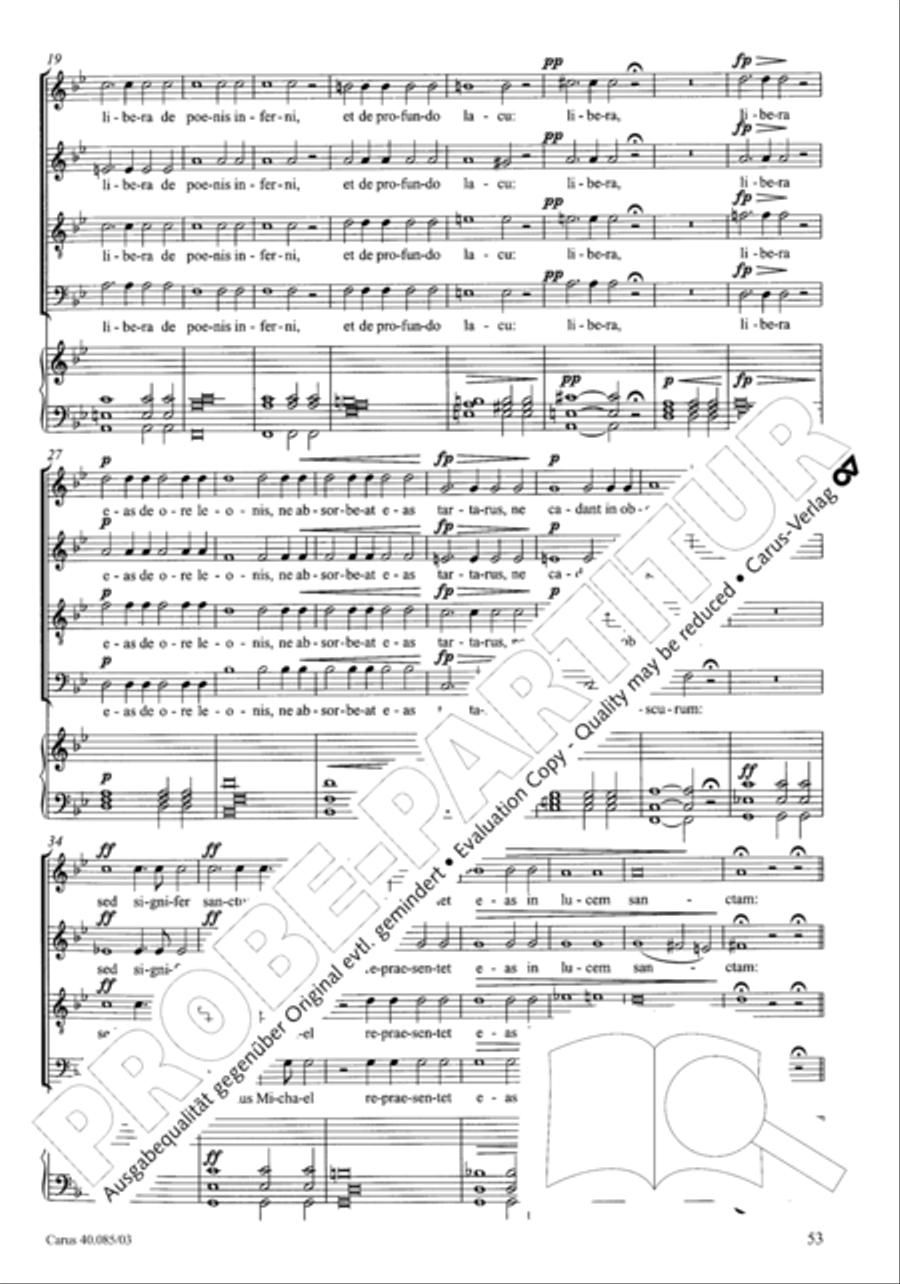 Missa pro defunctis Missa pro defunctis 4-Part scores gallery preview page 54