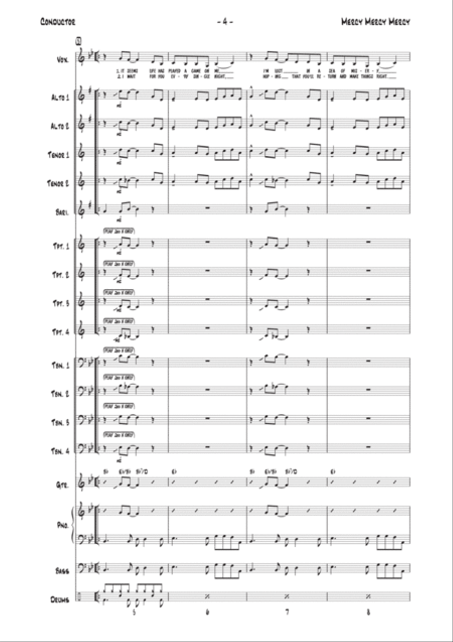 Mercy, Mercy, Mercy Mercy, Mercy, Mercy Jazz Ensemble scores gallery preview page 4