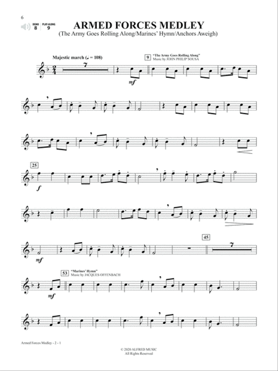 Patriotic Favorites Instrumental Solos Trumpet scores gallery preview page 3