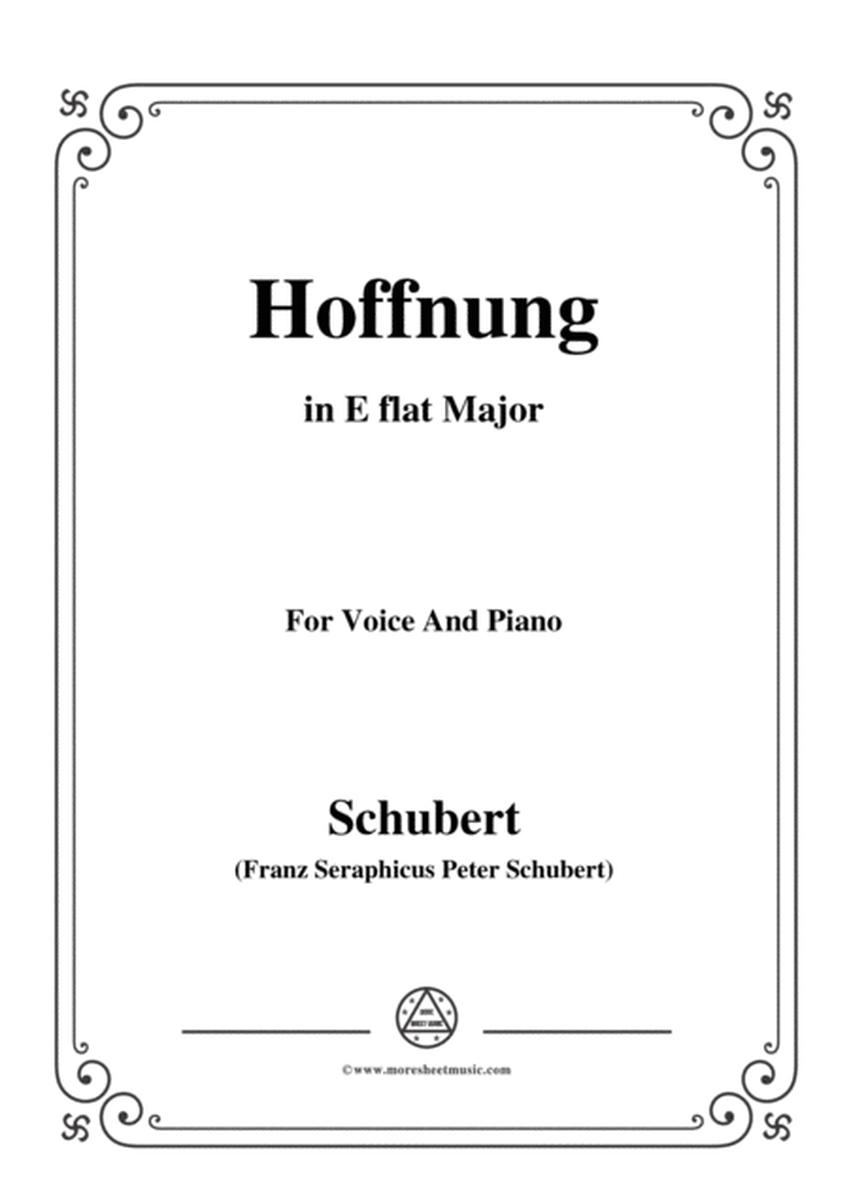 Schubert-Hoffnung,in E flat Major,for Voice&Piano image number null