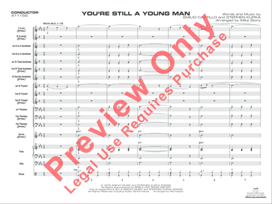 You're Still a Young Man Jazz Ensemble scores gallery preview page 2