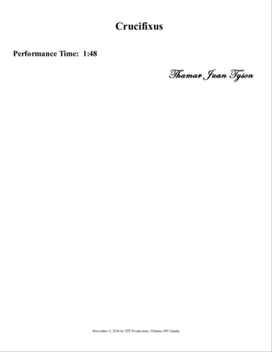 Crucifixus Choir scores gallery preview page 1