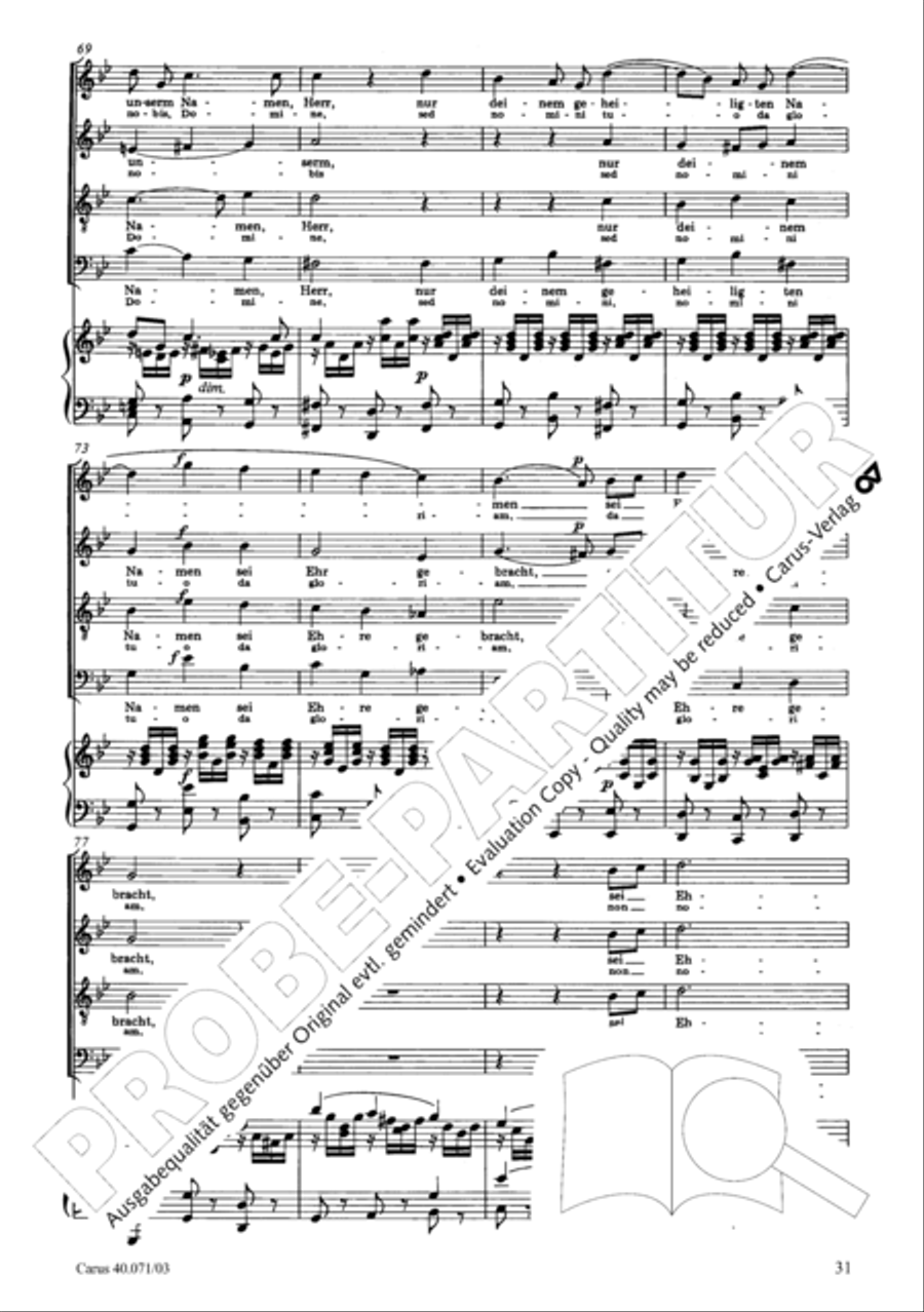 Psalm 115 (Der 115. Psalm) SSAATTBB scores gallery preview page 38