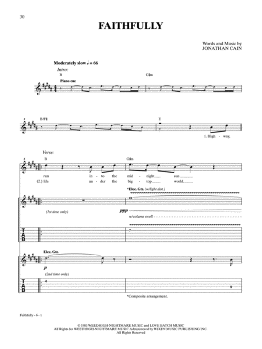 Faithfully Electric Guitar scores gallery preview page 1