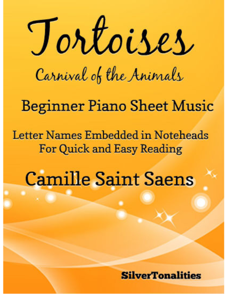 Tortoises Carnival of the Animals Beginner Piano Sheet Music
