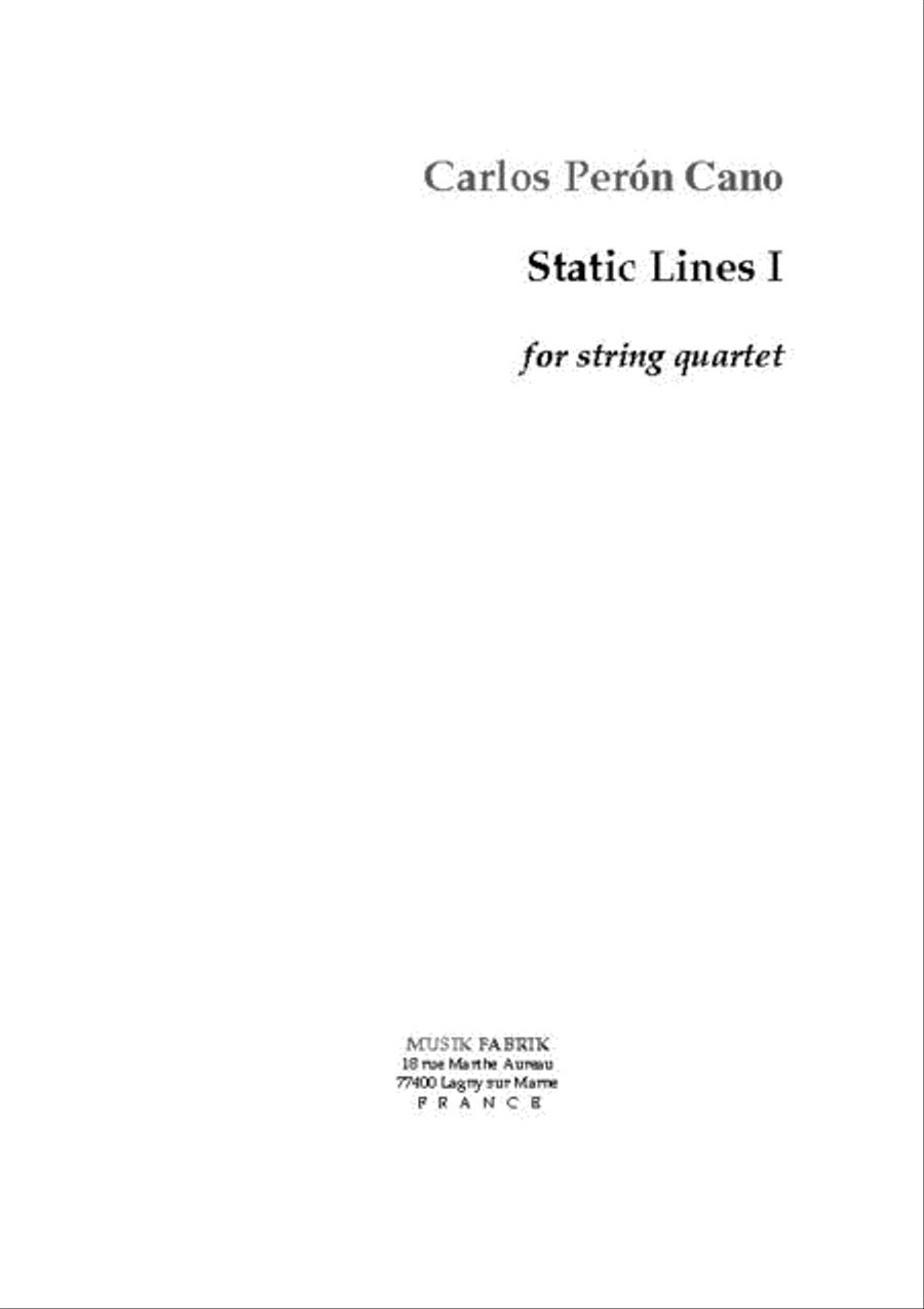 Static Lines I String Quartet scores gallery preview page 1