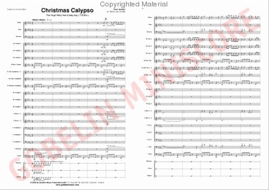 Christmas Calypso Concert Band scores gallery preview page 2