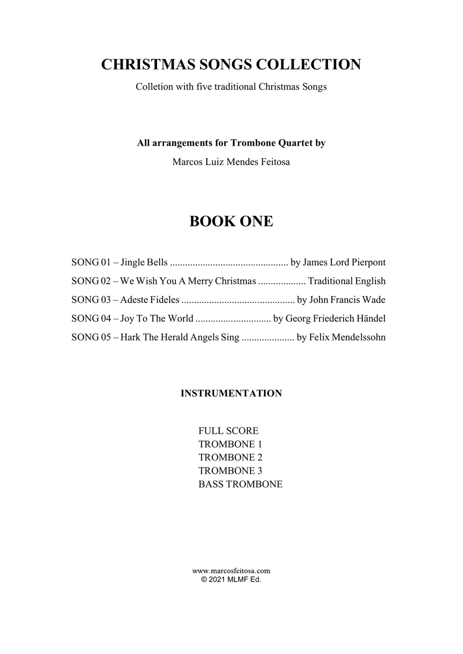Christmas Song Collection (for Trombone Quartet) - BOOK ONE Brass Quartet scores gallery preview page 2