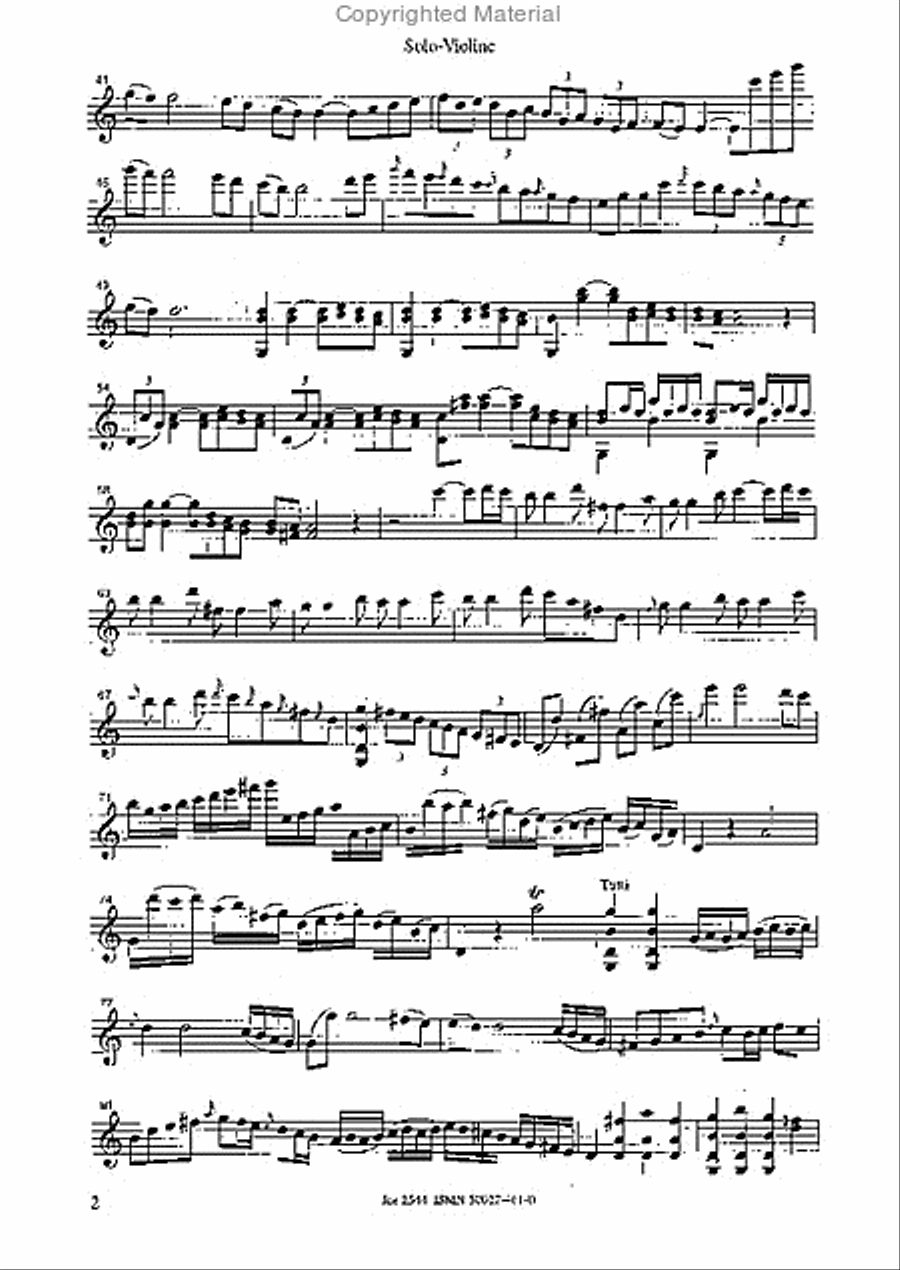 Konzert fur Violine und Orchester op. 3 Nr. 4 C-Dur Violin Solo scores gallery preview page 2