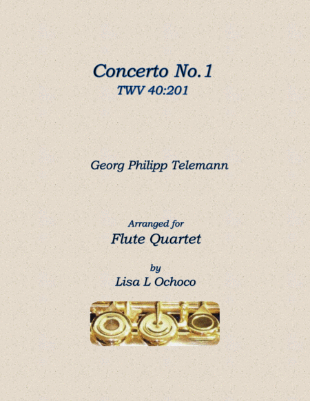 Concerto No1 TWV 40:201 for Flute Quartet image number null