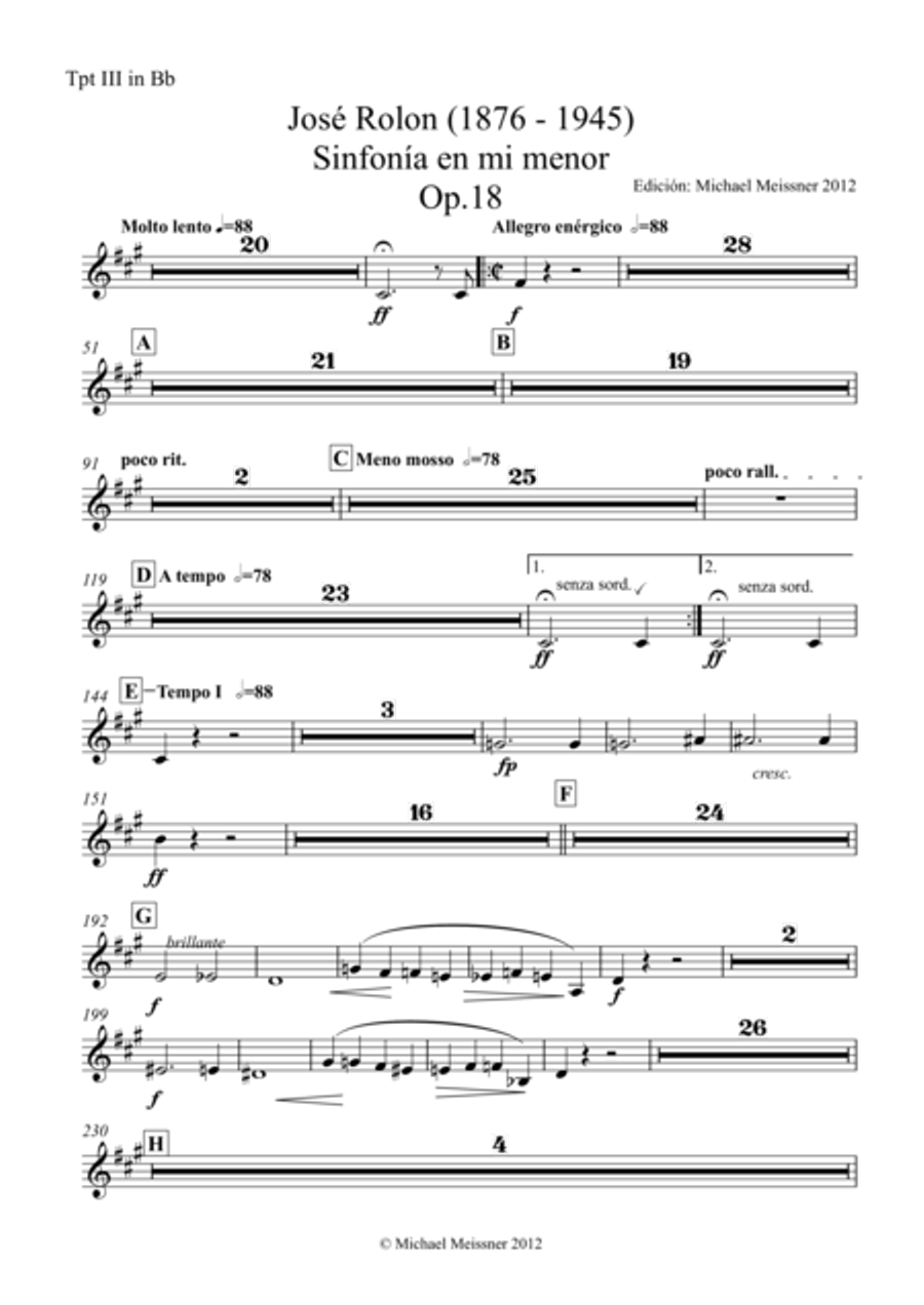 Sinfonia op. 18 Trumpet scores gallery preview page 2