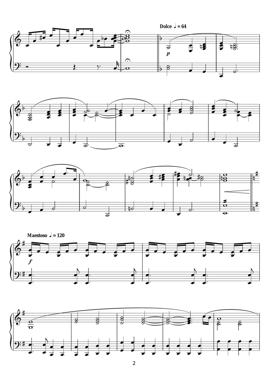 National Treasure (National Treasure Suite/Ben/Treasure) Piano Solo scores gallery preview page 2