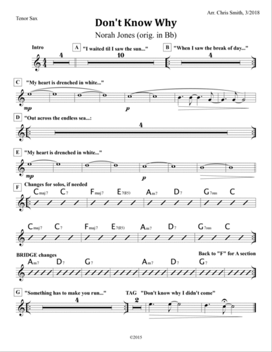 Don't Know Why Piano scores gallery preview page 2