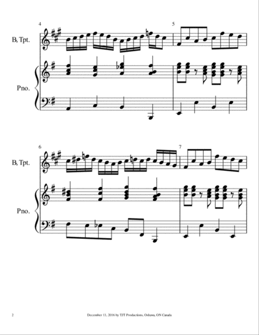 Intrada for Trumpet and Piano Trumpet Solo scores gallery preview page 2