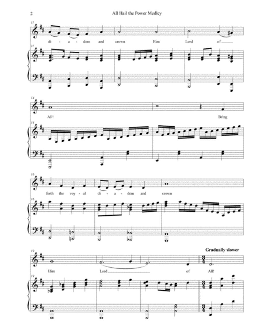 All Hail the Power Medley Low Voice scores gallery preview page 4