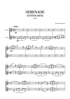 F. Schubert - Serenade (Ständchen) (D 889) (for Violin Duet)