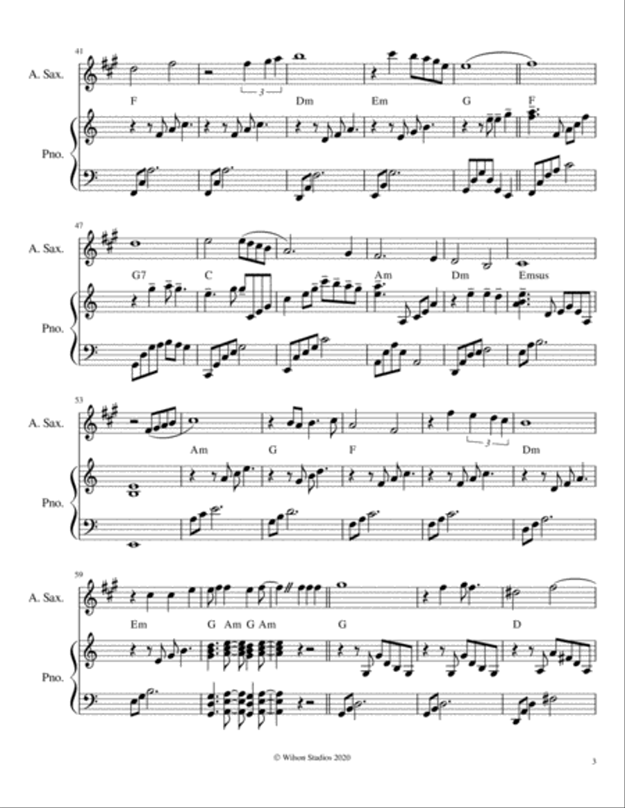 Wayfaring Stranger Alto Saxophone scores gallery preview page 3