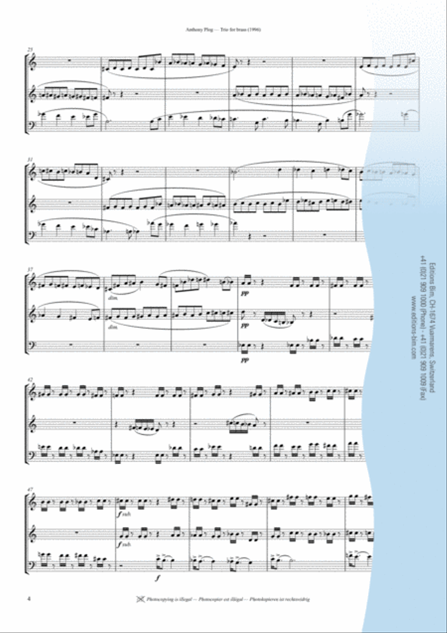 Trio for brass Trio for brass Horn scores gallery preview page 3