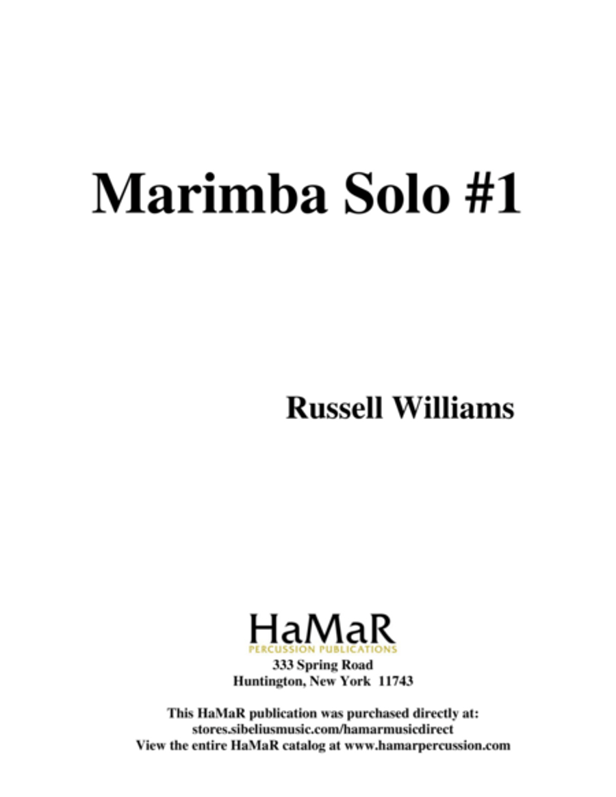 Marimba Solo #1 Marimba scores gallery preview page 1