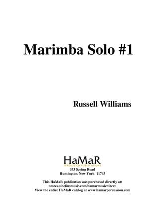 Book cover for Marimba Solo #1