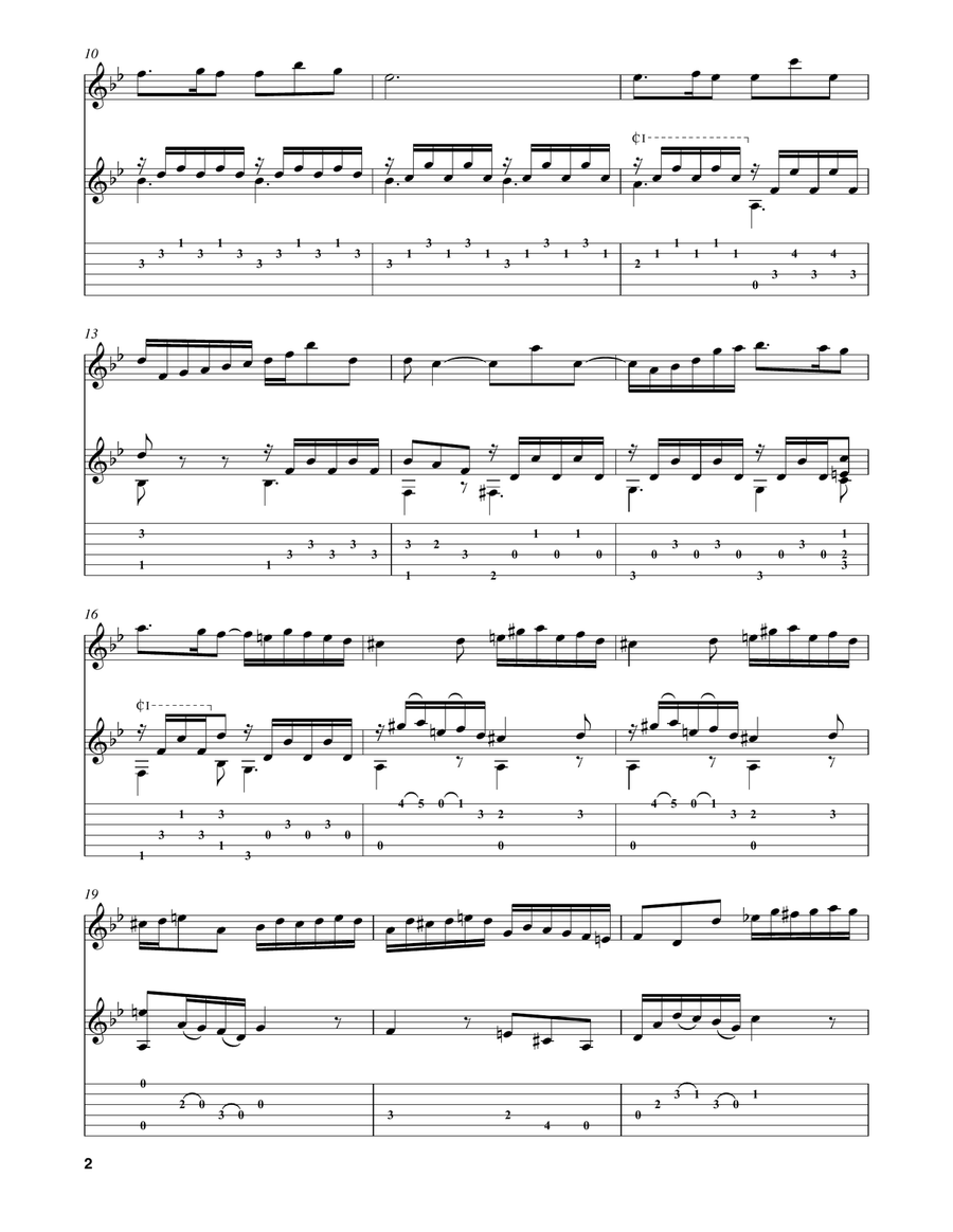 Siciliano, from from Flute Sonata in E-flat Major, BWV 1031 Flute scores gallery preview page 2