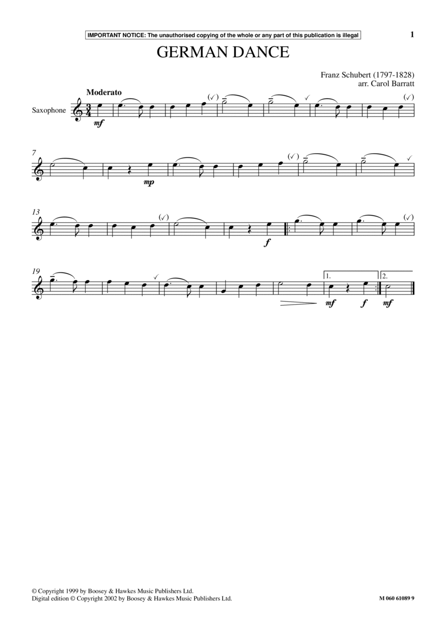German Dance German Dance School and Community scores gallery preview page 1