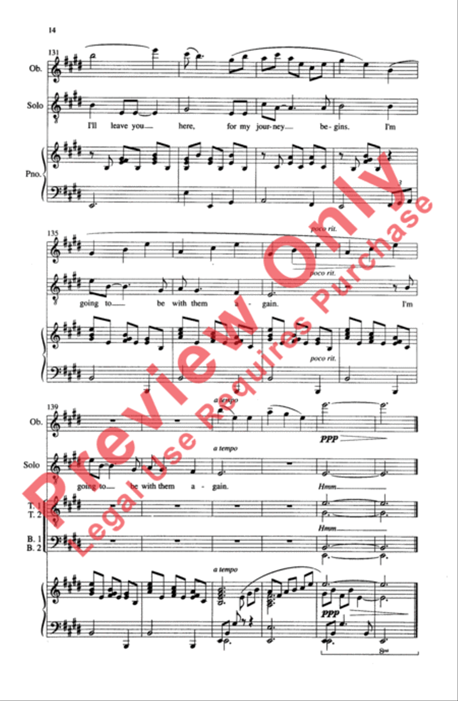 Song for the Mira Men's Choir scores gallery preview page 14