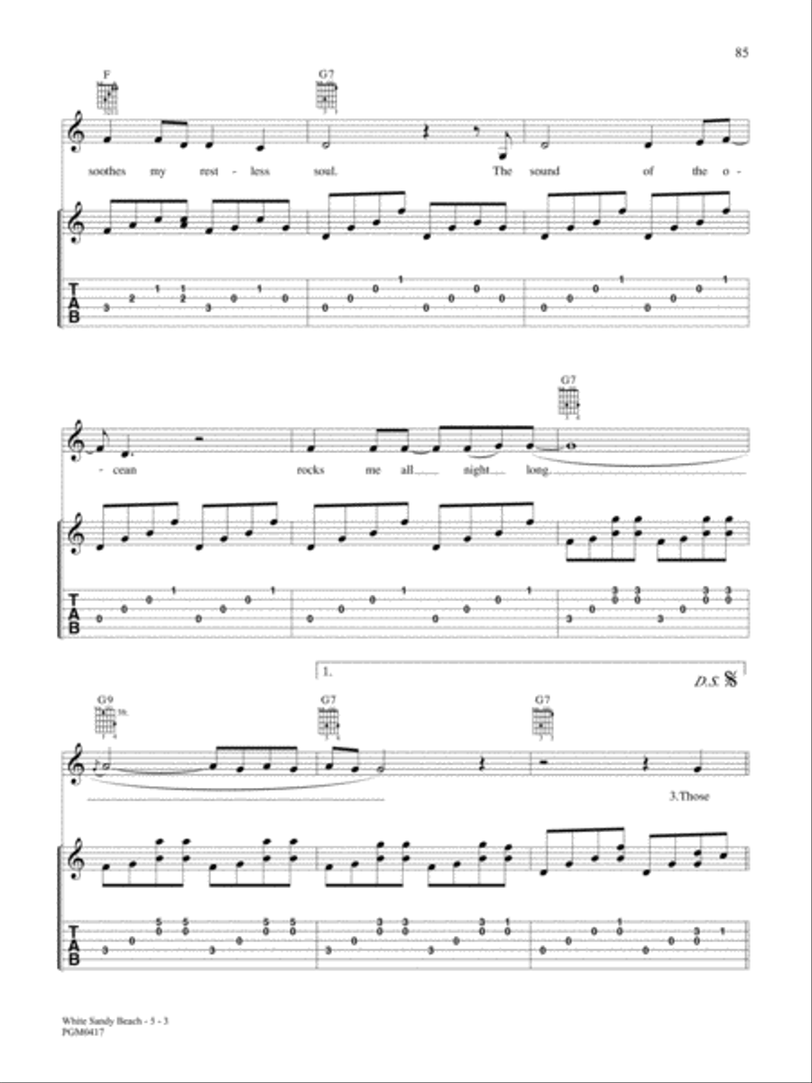 White Sandy Beach Ukulele scores gallery preview page 3