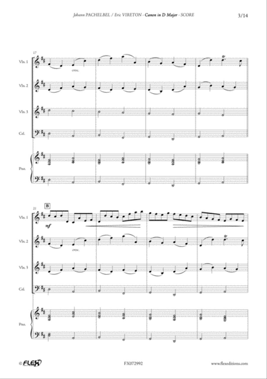 Canon in D Major Cello scores gallery preview page 3