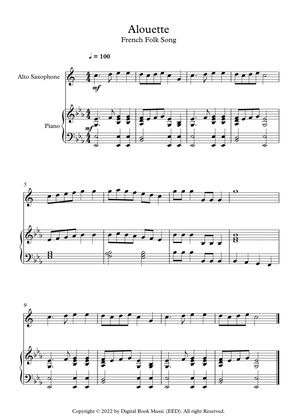 Alouette - French Folk Song (Alto Sax + Piano)