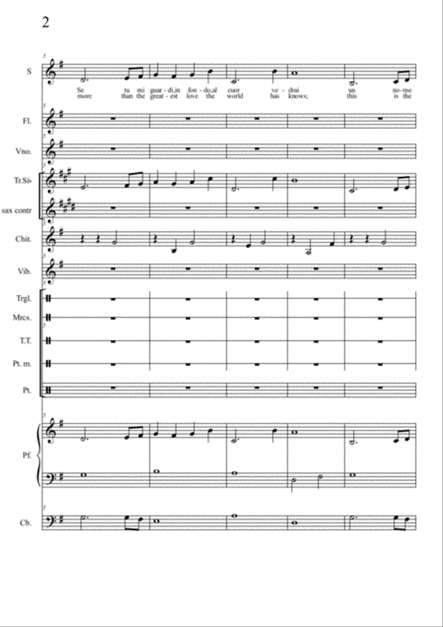 More (ti Guarderò Nel Cuore) Large Ensemble scores gallery preview page 2