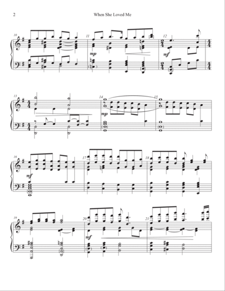When She Loved Me Handbell Choir scores gallery preview page 2