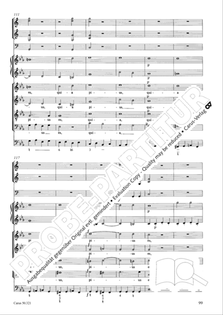 Requiem in C minor 4-Part scores gallery preview page 105