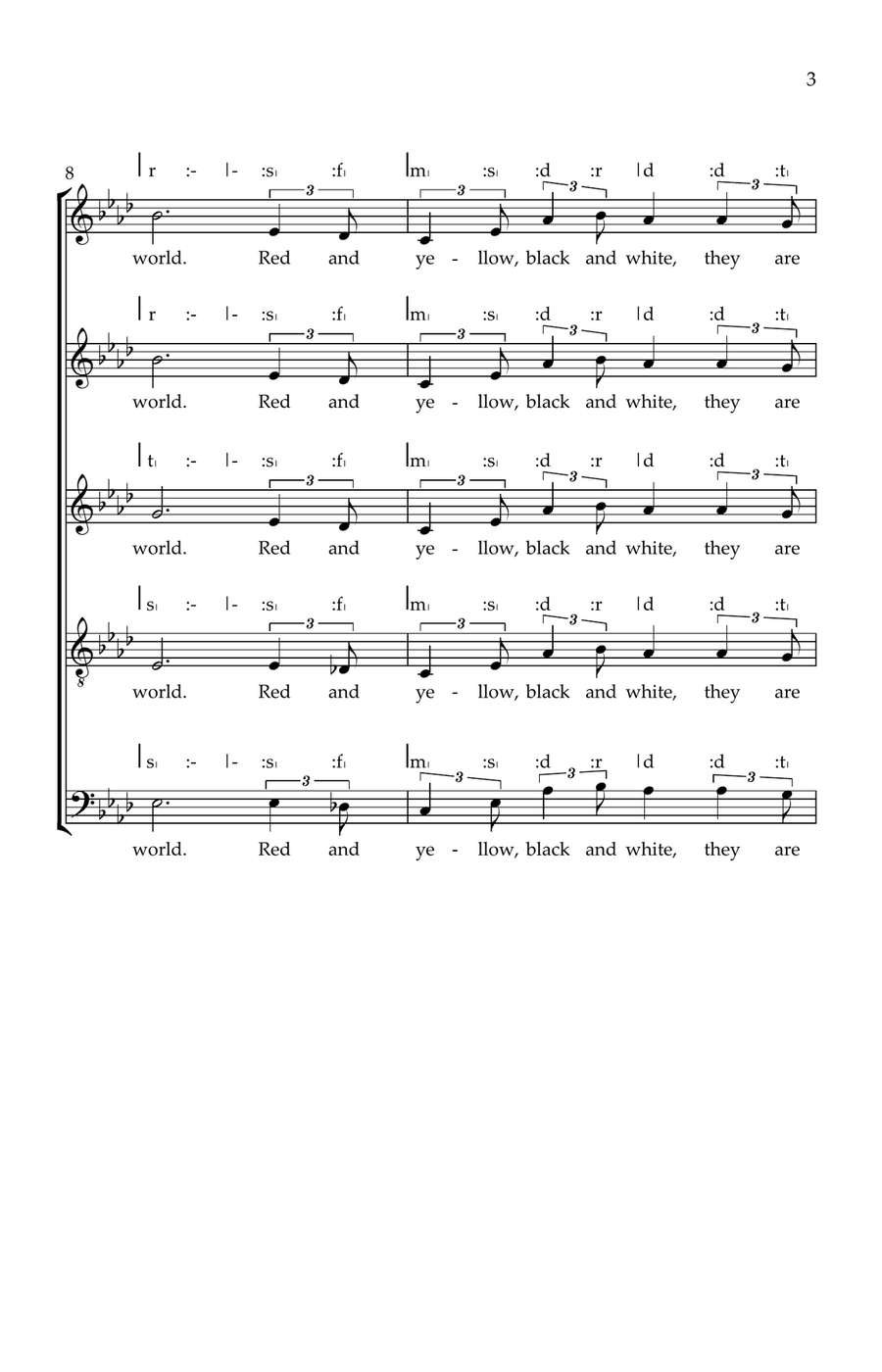 Jesus loves the little Children 4-Part scores gallery preview page 3