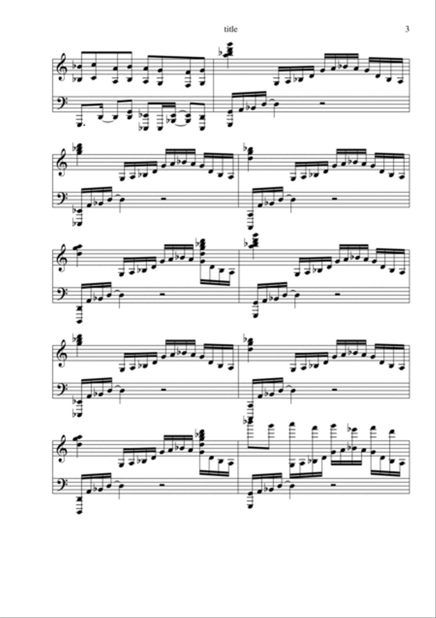 Rebellious Mission (Hugh the Southern Flame Original Soundtrack) Piano Solo scores gallery preview page 3
