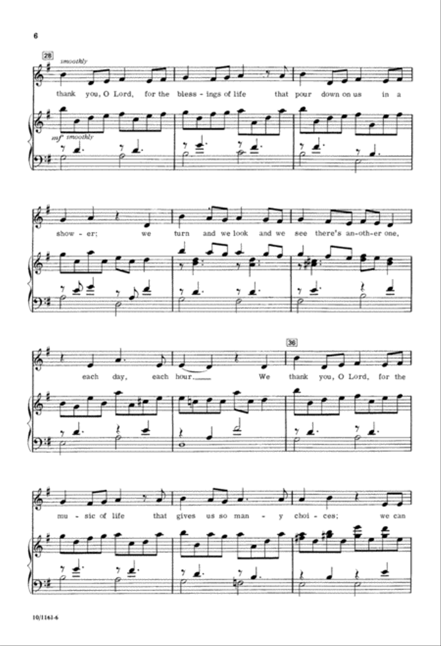 To Give Thanks to the Lord 4-Part scores gallery preview page 6
