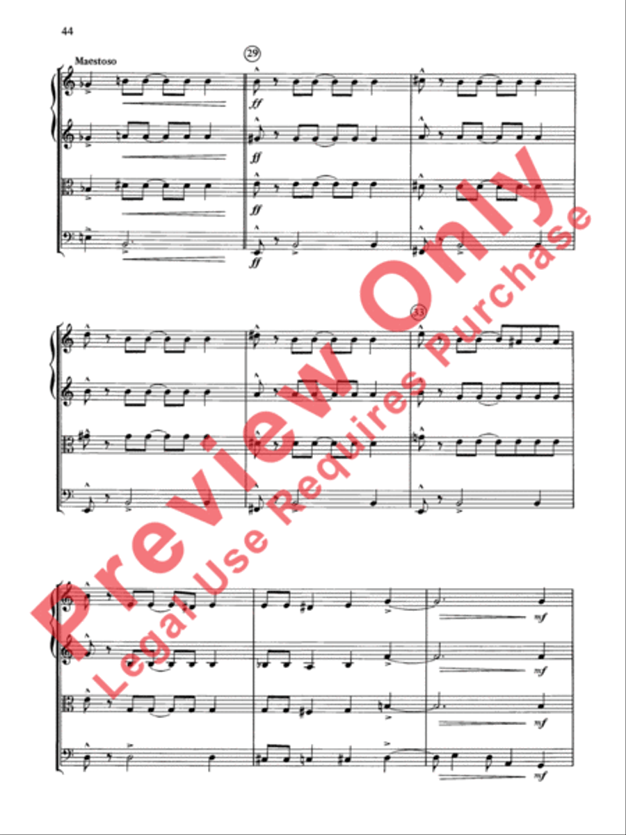Cole Porter (Classic String Quartets) String Quartet scores gallery preview page 45