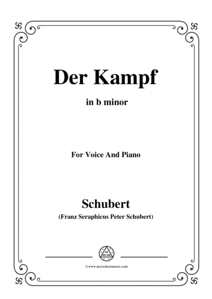 Schubert-Der Kampf,Op.110,in b minor,for Voice&Piano image number null