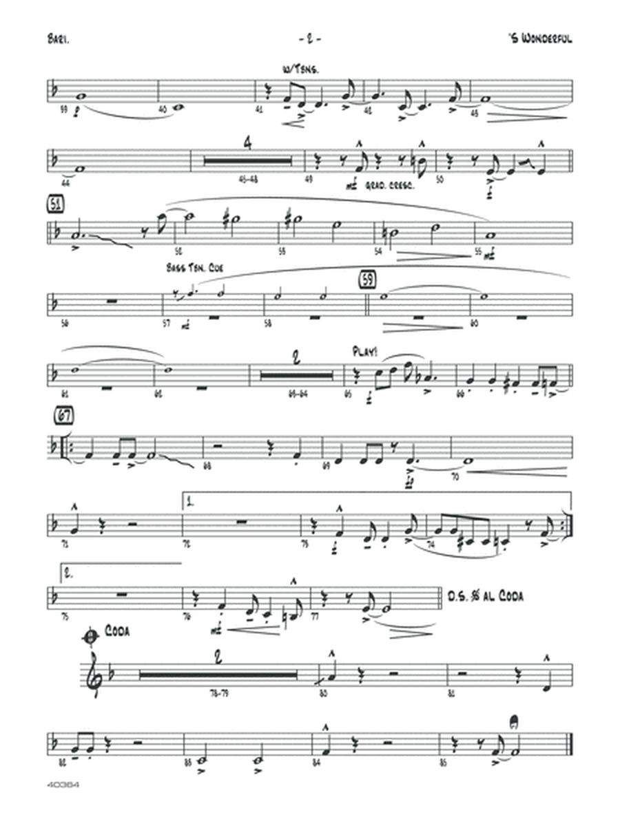 'S Wonderful: E-flat Baritone Saxophone