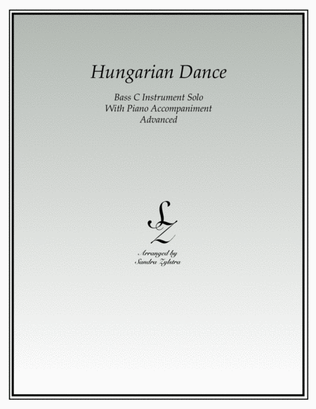 Book cover for Hungarian Dance (bass C instrument solo)
