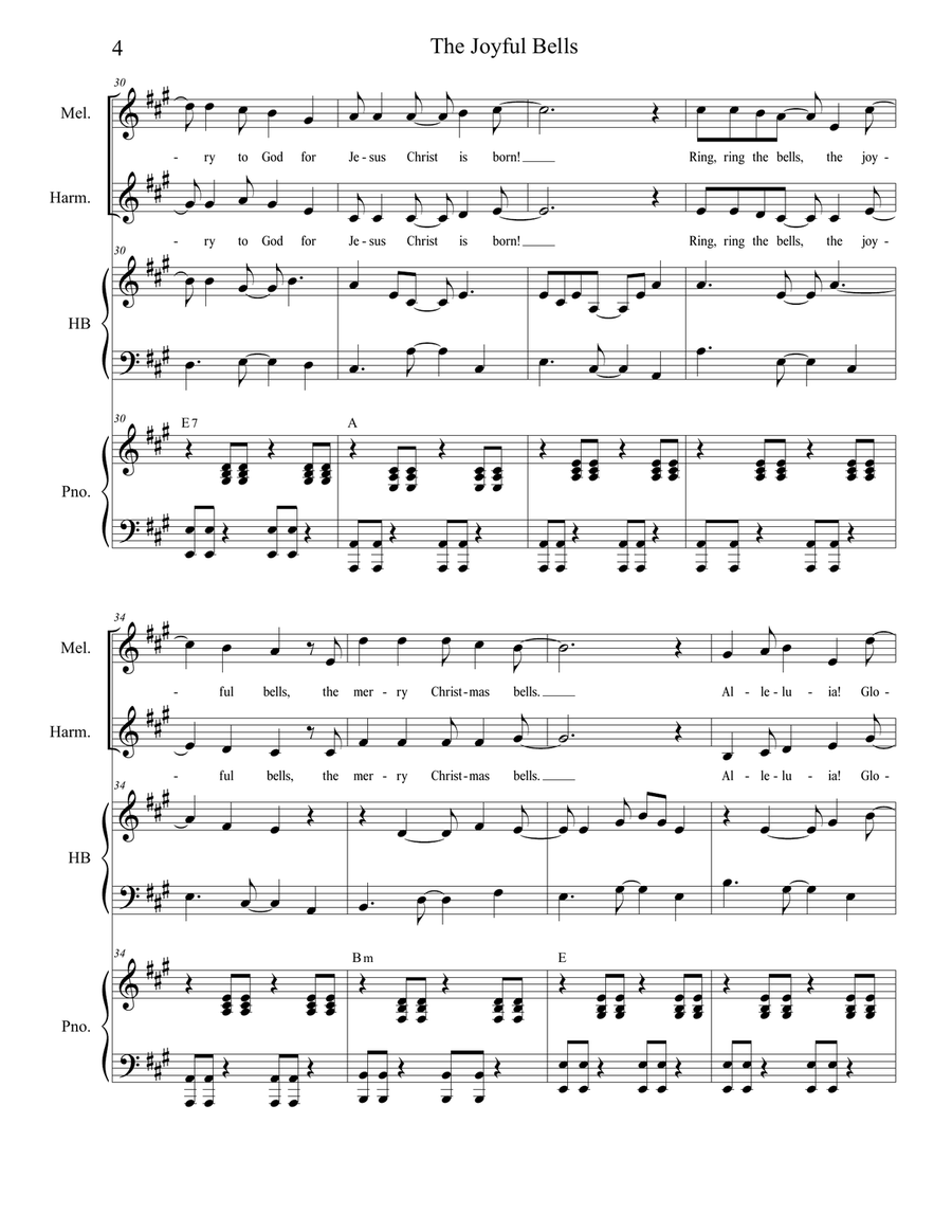 The Joyful Bells The Joyful Bells Choir scores gallery preview page 4