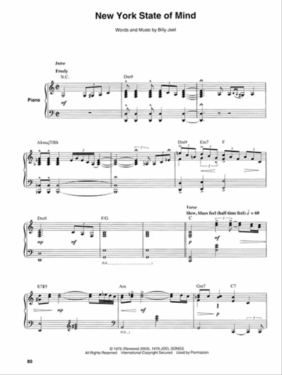 The Billy Joel Keyboard Book Piano scores gallery preview page 4